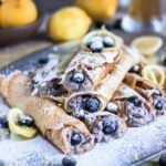 Beer crepes with Hefeweizen, Ricotta, Blueberries and lemon #beercrepes #hefeweizen #cookingwithbeer #craftbeer #crepesrecipe #crepes