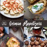 German appetizers collage